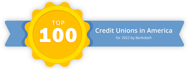 Named 1 of the Top 100 Credit Unions in America for 2022 by Bankdash