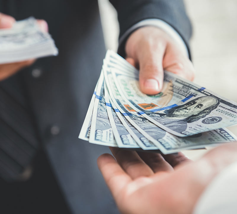 hand with cash